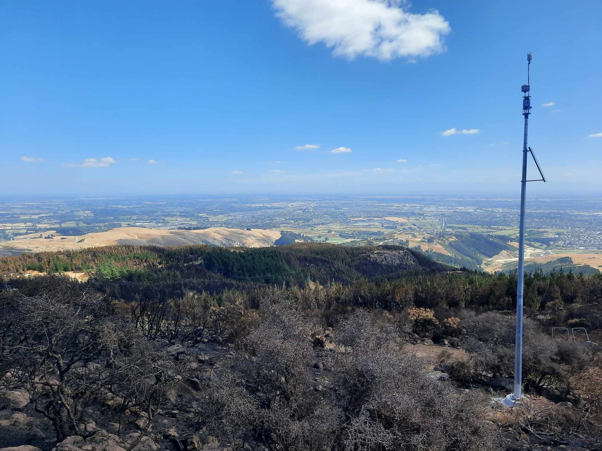 Early fire detection sensor on the port hills